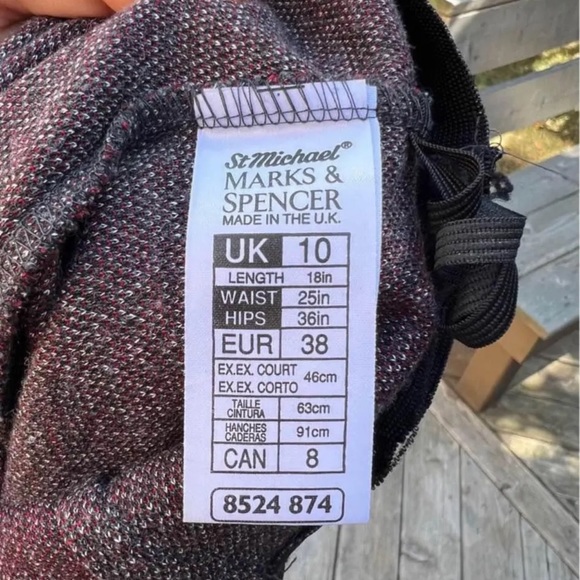 Y2K Argyle knit skirt Marks & Spencer size Medium - Picture 2 of 3